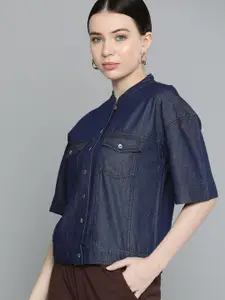 Chemistry Women Original Opaque Denim Casual Shirt