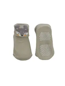 Yellow Bee Boys Infant Pack Of 2 Patterned Ankle-Length Anti-Skid Cotton Socks