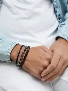 The Bro Code Men Set Of 3 Silver-Plated Bracelet
