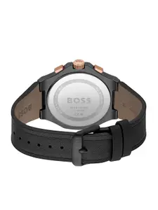 BOSS Taper Men Leather Straps Analogue Chronograph Watch 1514089