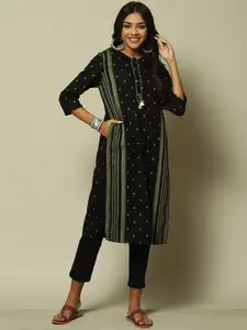 Rangriti Ethnic Motifs Printed Cotton Straight Kurta