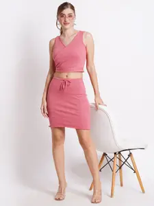 SIGHTBOMB V-Neck Top and Mini Skirt