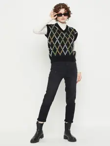KASMA Chevron Woollen Sweater Vest
