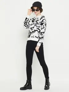 KASMA Printed Woollen Pullover