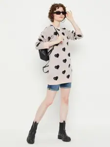 KASMA Quirky Printed Woollen Pullover