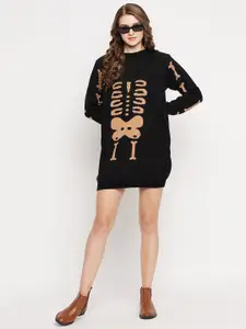 KASMA Quirky Woollen Longline Pullover