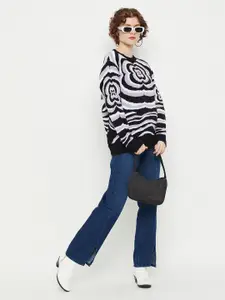 KASMA Abstract Printed Woollen Sweater Vest