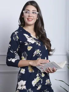 Claura Floral Printed Night suit