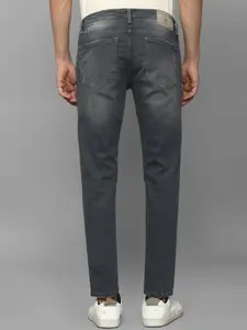 Allen Solly Men Skinny Fit Mid-Rise Light Shade Heavy Fade Low Distress Look Cotton Jeans