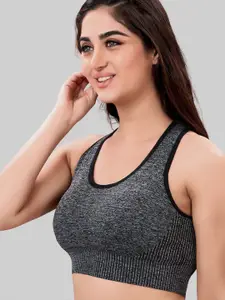 PLUMBURY Full Coverage Removable Padding Seamless Sports Bra