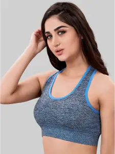 PLUMBURY Full Coverage Removable Padding Seamless Sports Bra