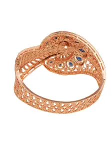 Bhana Fashion Rose Gold-Plated American Diamond Bangle-Style Bracelet