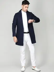 Dlanxa Men Single-Breasted Wool Overcoat