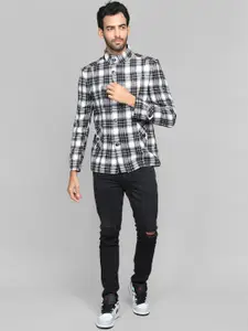 Dlanxa Checked Single-Breasted Wool Top Coat