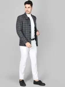 Dlanxa Checked Woolen Top Coat