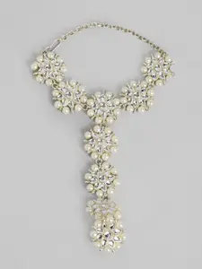 Peora Kundan Gold-Plated Link Bracelet