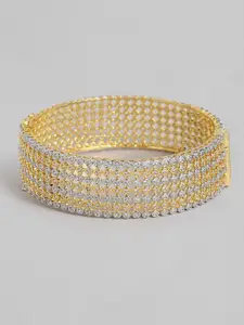 Peora Cubic Zirconia Gold-Plated Wraparound Bracelet