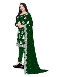 MANVAA Ethnic Motifs Embroidered Unstitched Dress Material