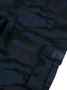 Gini and Jony Boys Mid-Rise Camouflage Printed Cotton Shorts