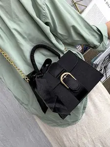 Diva Dale Buckle Detail Structured Satchel