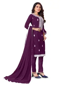 MANVAA Ethnic Motifs Embroidered Unstitched Dress Material