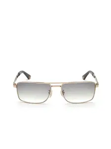 Police Men Rectangular Sunglasses with UV Protected Lens SPLB43K602A8SG