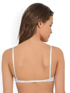 PrettyCat White Solid Underwired Lightly Padded Push-Up Bra PCBR20305136B