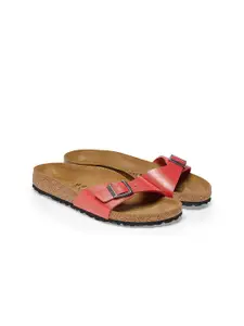 Birkenstock Madrid Graceful Mars Red Narrow Width Birko-Flor One-Strap Sandals