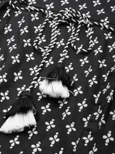 Readiprint Floral Printed Mirror Work Pure Cotton Pleated Kurti