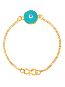 Silvermerc Designs Gold Plated Evil Eye Charm Bracelet