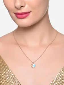 Zaveri Pearls Gold-Plated Pendant & Chain