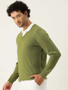 Monte Carlo Men Green Woollen Pullover