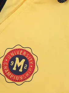 V-Mart Boys Typography Printed Mid-Rise Cotton Shorts