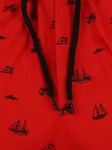 V-Mart Boys Conversational Printed Mid Rise Cotton Shorts