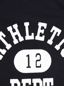 V-Mart Boys Typography Printed Mid Rise Cotton Shorts