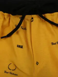 V-Mart Boys Typography Printed Shorts