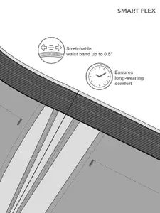 Arrow Sport Men Flat-Front Plain Slim Fit Smart Chinos