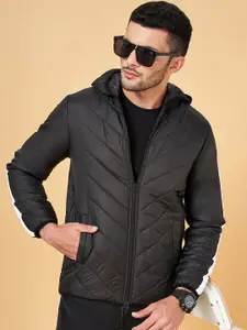 YU by Pantaloons Hooded Puffer Jacket With Zip Detail