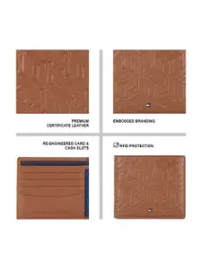 Tommy Hilfiger Textured Leather Two Fold Wallet