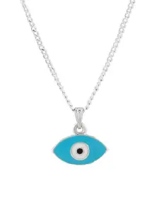 Estele Rhodium-Plated Pendant With Chain