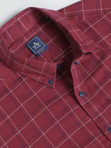 Arrow Sport Slim Fit Tartan Checks Button-Down Collar Twill Pure Cotton Casual Shirt