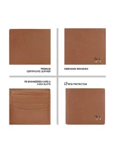 Tommy Hilfiger Men Textured Leather Two Fold Wallet