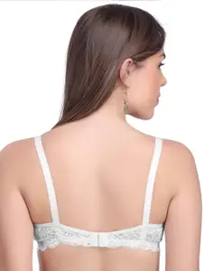 Eve's Beauty Laced Non-Wired Lightly Padded Seamless Bralette Bra With All Day Comfort