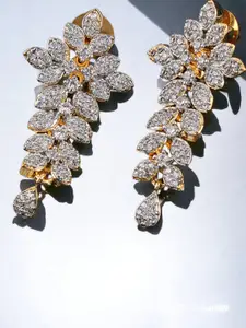 Mirana Gold-Plated American Diamond Studded Necklace With Earrings