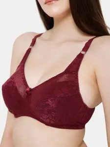 Lady Lyka Self Design Medium Coverage Non Padded Cotton T-Shirt Bra With All Day Comfort