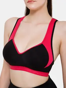 Lady Lyka Colourblocked Medium Coverage Lightly Padded Bra With All Day Comfort