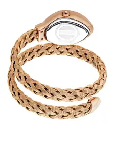 Just Cavalli Women Printed Dial And Stainless Steel Straps Wrap Around Watch JC1L264M0045