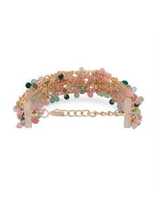 Zaveri Pearls Gold-Plated Multistrand Bracelet