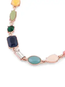 Zaveri Pearls Gold-Plated Stone Studded Necklace