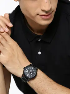 Swiss Eagle Men Black Analogue Watch SE-9122-03